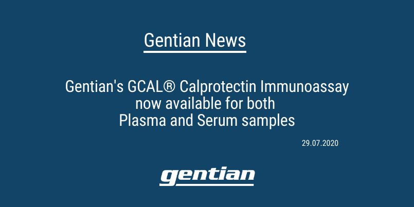 GCAL® Calprotectin Assay now available for plasma and serum samples­